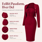 Kvinner ribbet strikket bodycon-kjole med kort cardigan
