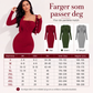 Kvinner ribbet strikket bodycon-kjole med kort cardigan