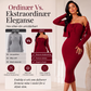 Kvinner ribbet strikket bodycon-kjole med kort cardigan
