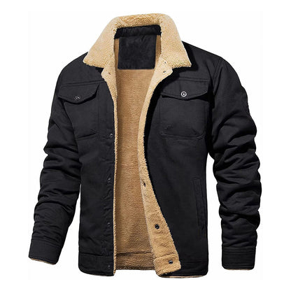 Casual Sherpa-cargojakke for menn
