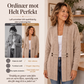 Uformell dobbelspent strikket cardigan for kvinner