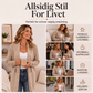 Uformell dobbelspent strikket cardigan for kvinner