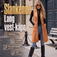 Stilig ermeløs lang jakke med åpen front for kvinner