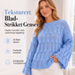 Damegensere med utsparing, løs strikket design