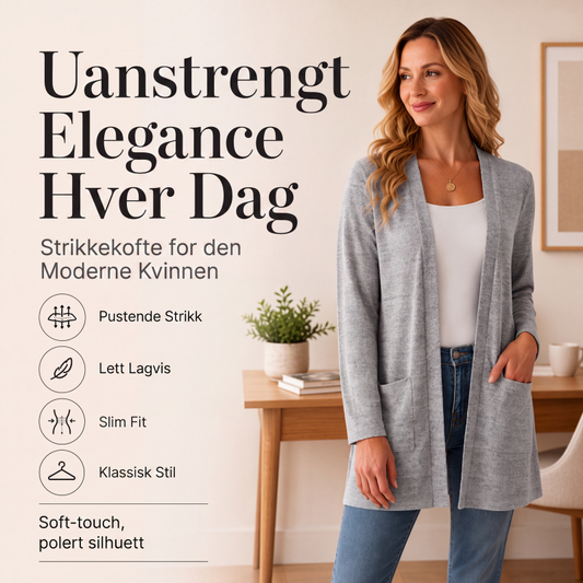 Kvinner uformell åpen foran kardigan med lommer