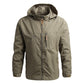 Klatrefeltjakke Vindtett yttertøy for menn Vanntett Softshell Tactical jakke