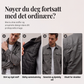 Jakke i semsket skinn for menn med rutemønster