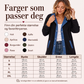 Uformell dongerijakke med lappeteknikk for kvinner