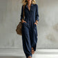 Dame vidbeinet cargo-jumpsuit