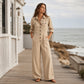 Dame vidbeinet cargo-jumpsuit