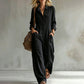 Dame vidbeinet cargo-jumpsuit