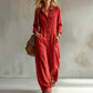 Dame vidbeinet cargo-jumpsuit