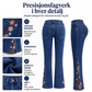 Høytaljede utsvingte jeans for kvinner