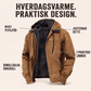 Arbeidsjakke med hette og plysjfôr for menn