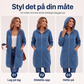 Middels lang hettegenserjakke for kvinner, uformell glidelåskåpe med lommer