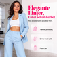 Elegant blazer- og rettbuksesett for kvinner