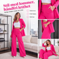 Elegant blazer- og rettbuksesett for kvinner