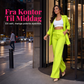 Elegant blazer- og rettbuksesett for kvinner