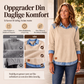 Damegensere med lange ermer og denim-lappeteknikk