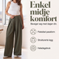 Damebukser med folder og vide ben