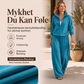 Damegenser med glidelås og vide bukser sett