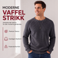 Moderne vaffelstrikket genser for menn