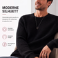 Moderne vaffelstrikket genser for menn