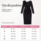 Dame midi-kjole med drag og 3D-rosedetaljer