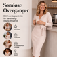 Elegant ribbet strikket kjole med V-hals og sløyfeomslag for kvinner