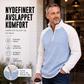 Herre Vaffelstrikket Kvartglidelås T-skjorte