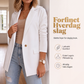 Uformell jakke med krage og lange ermer for kvinner