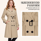 Klassisk dobbeltspent trenchcoat for kvinner