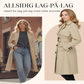 Klassisk dobbeltspent trenchcoat for kvinner