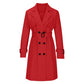 Klassisk dobbeltspent trenchcoat for kvinner