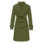 Klassisk dobbeltspent trenchcoat for kvinner