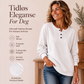 Uformell vaffelstrikket genser for kvinner