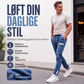 Jeans-joggebukser for menn med smal passform og elastisk midje
