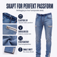 Jeans-joggebukser for menn med smal passform og elastisk midje