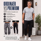 Jeans-joggebukser for menn med smal passform og elastisk midje