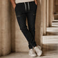 Jeans-joggebukser for menn med smal passform og elastisk midje
