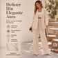 Elegant 2-delt dresssett med blazer og bukser for kvinner