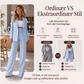 Elegant 2-delt dresssett med blazer og bukser for kvinner