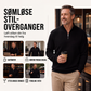 Herrestrikket T-skjorte med vaffelmønster og kvart glidelås