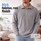 Ribbet halvgenser for menn, uformell stil