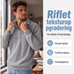 Ribbet halvgenser for menn, uformell stil