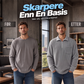 Ribbet halvgenser for menn, uformell stil