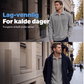 Ribbet halvgenser for menn, uformell stil