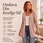 Uformell strikket cardigan for kvinner med åpen front