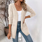 Uformell strikket cardigan for kvinner med åpen front
