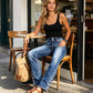 Dames slanke stretchbare jeans